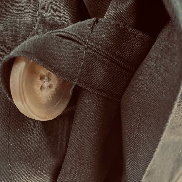 Rachel Zoe Black Double-Breasted Trench Coat, Women’s Large - Picture 6 of 10